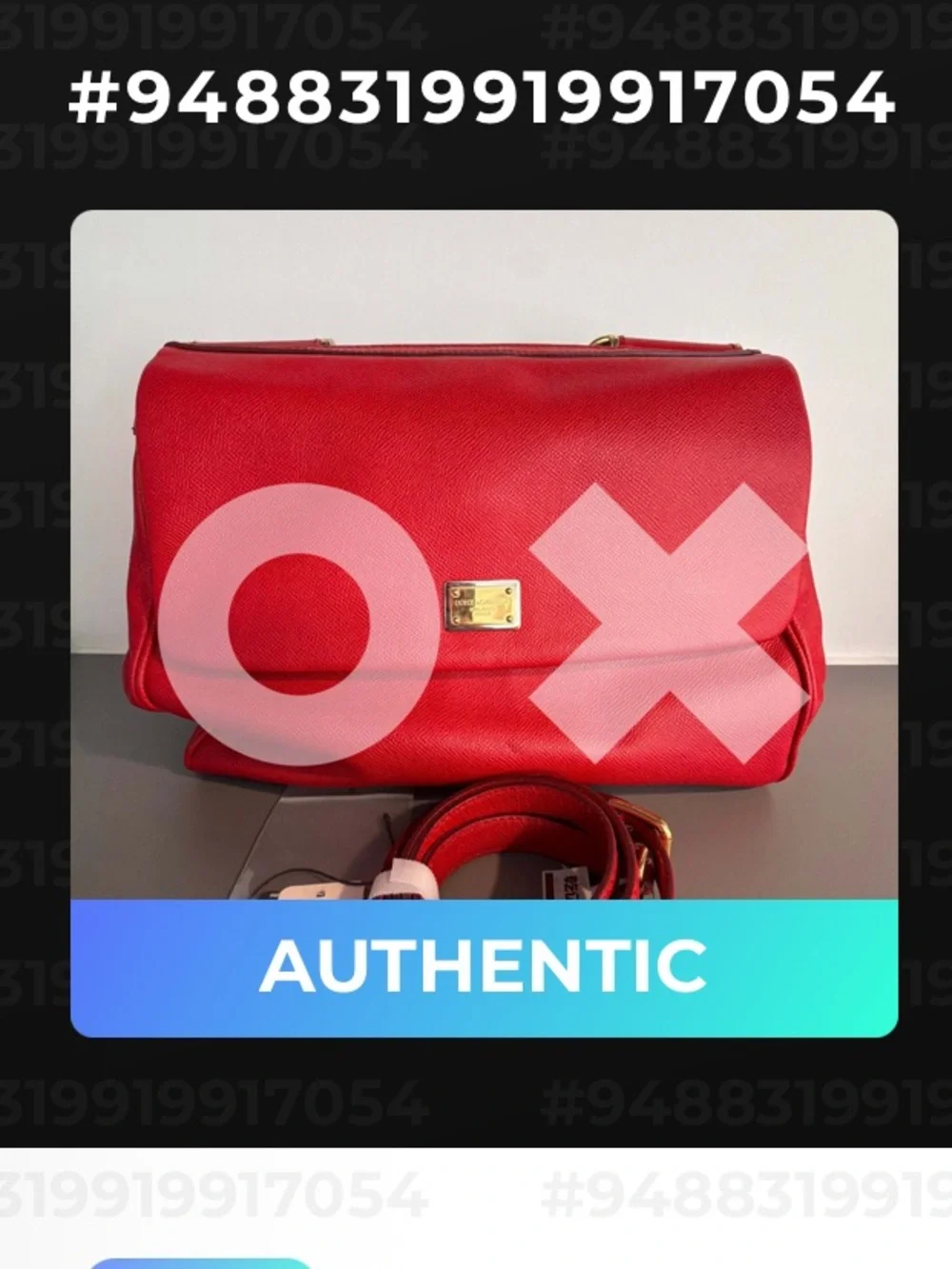 Dolce & Gabbana Red Sicily Structured Top-Handle Satchel